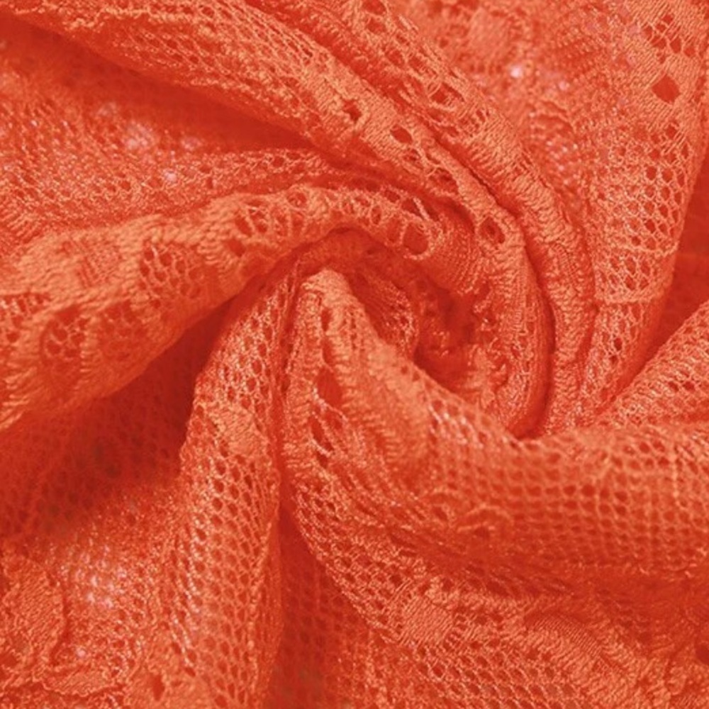 NEW to CASA B💫 Theresa Front-Twist Strapless Lace Maxi Dress-Tangerine orange - Picture 11 of 17